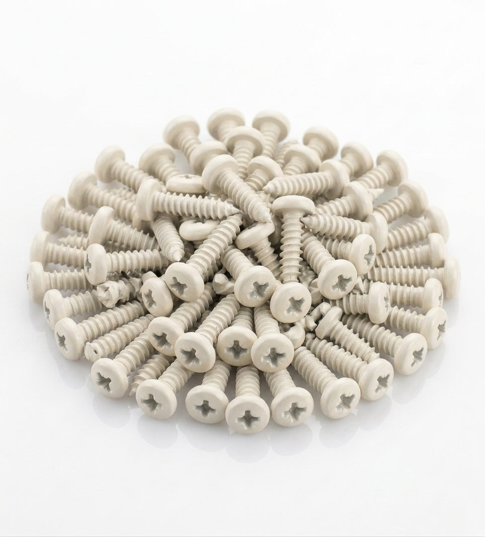 No. 12 × 30mm Pozi Pan Gutter Bracket Fixing Screw (100 Pack) — RAL 9010