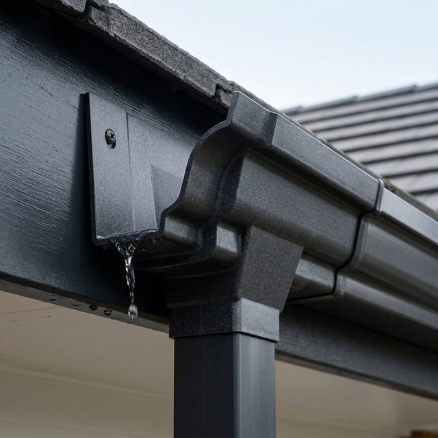 Aluminium Moulded Ogee Gutter Outlet 72×72mm – 125×100mm Connection