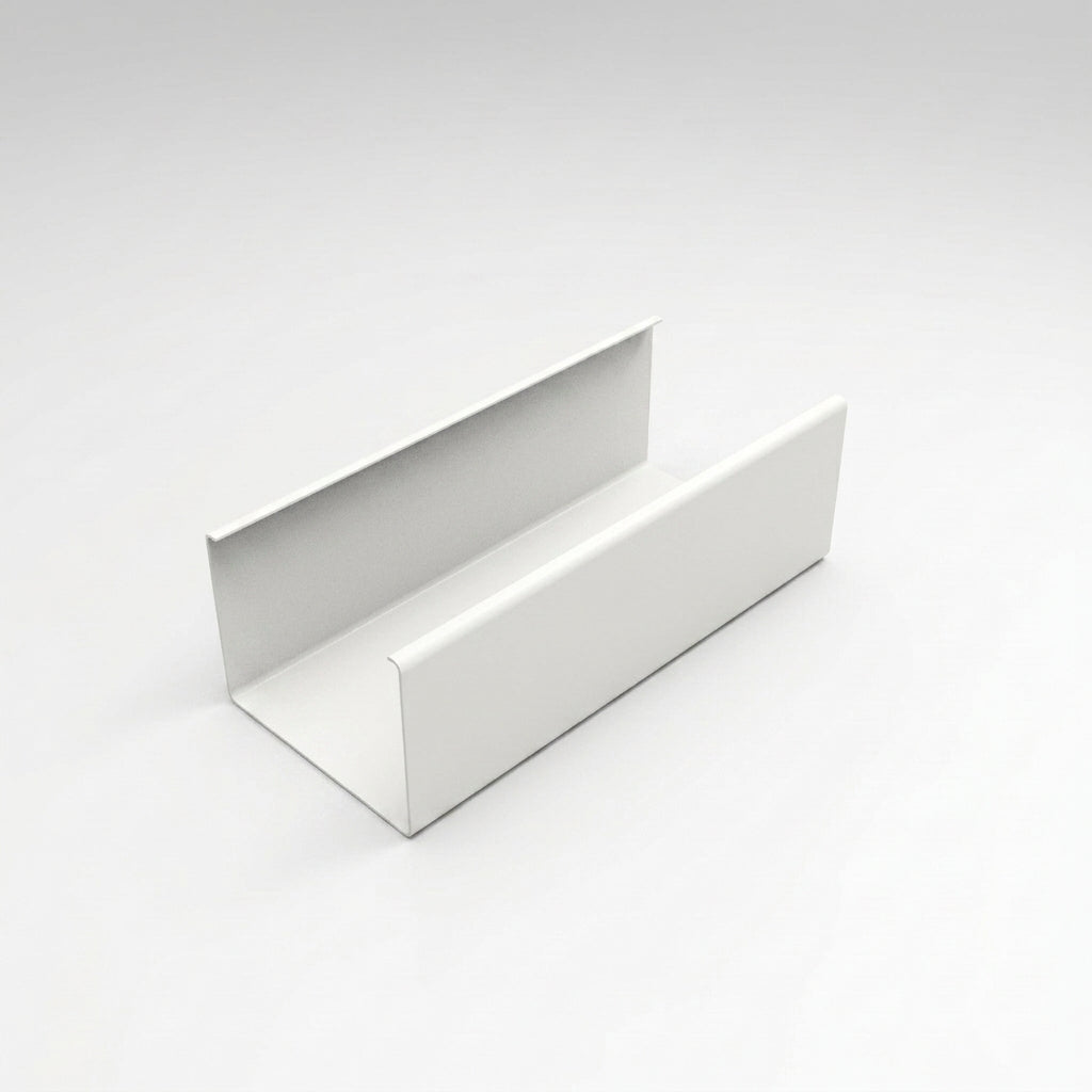 Aluminium Box Gutter Length 135×100mm 3m Marine Grade — RAL 9016