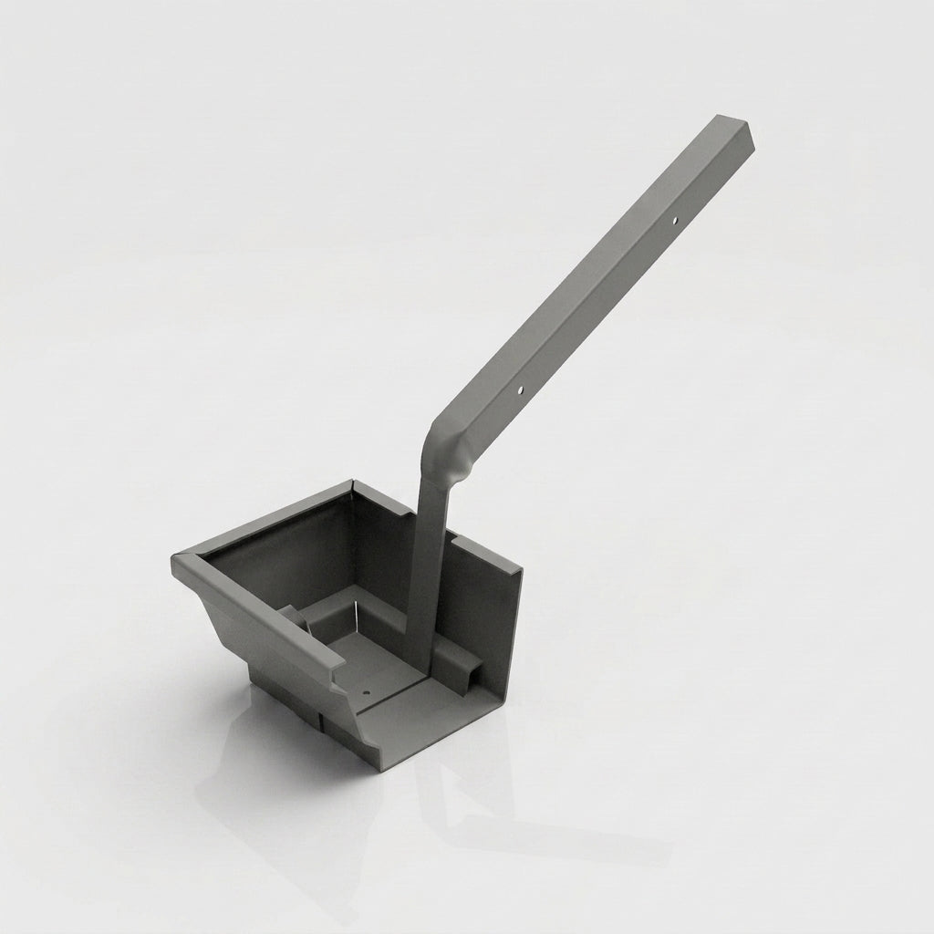 Moulded Ogee Gutter Side Rafter Bracket 125 x 100mm — RAL 7037