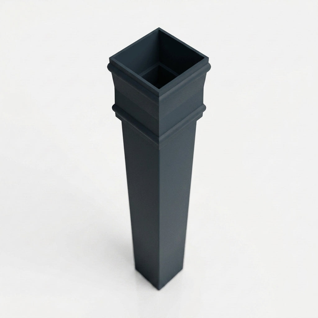 Traditional Downpipe Length 72x72mm x 3m Non-Eared Socket — RAL 7016