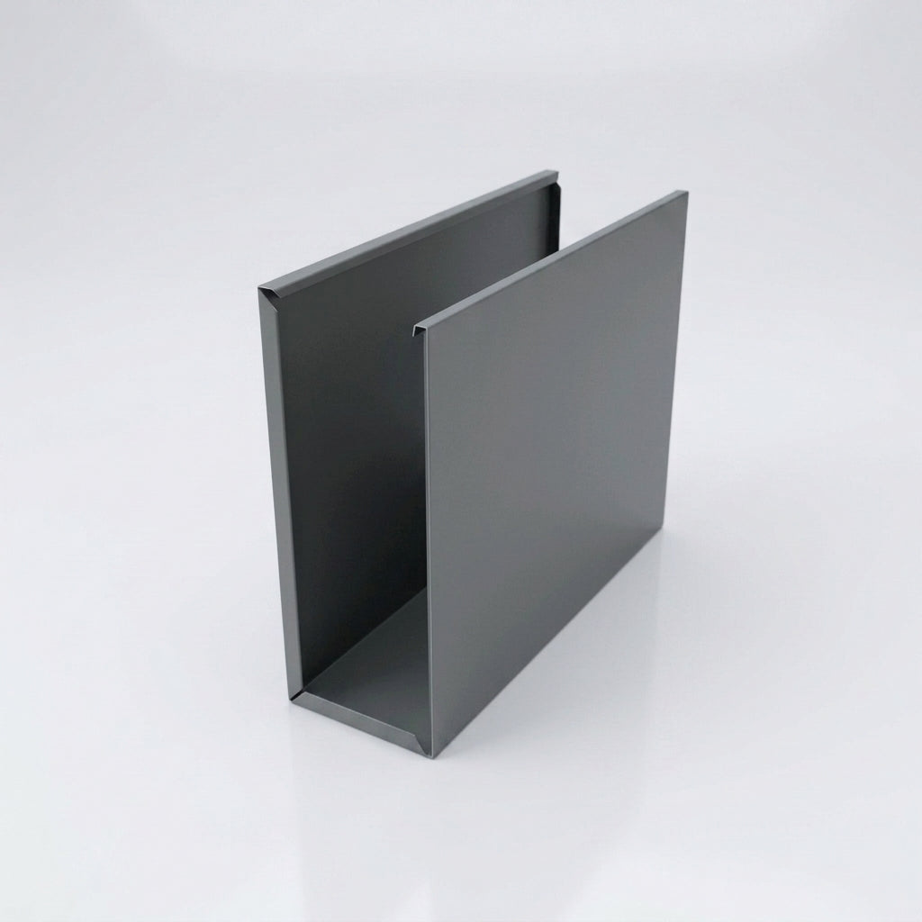 V Return Aluminium Fascia Board Gable Box Ends — RAL 7037