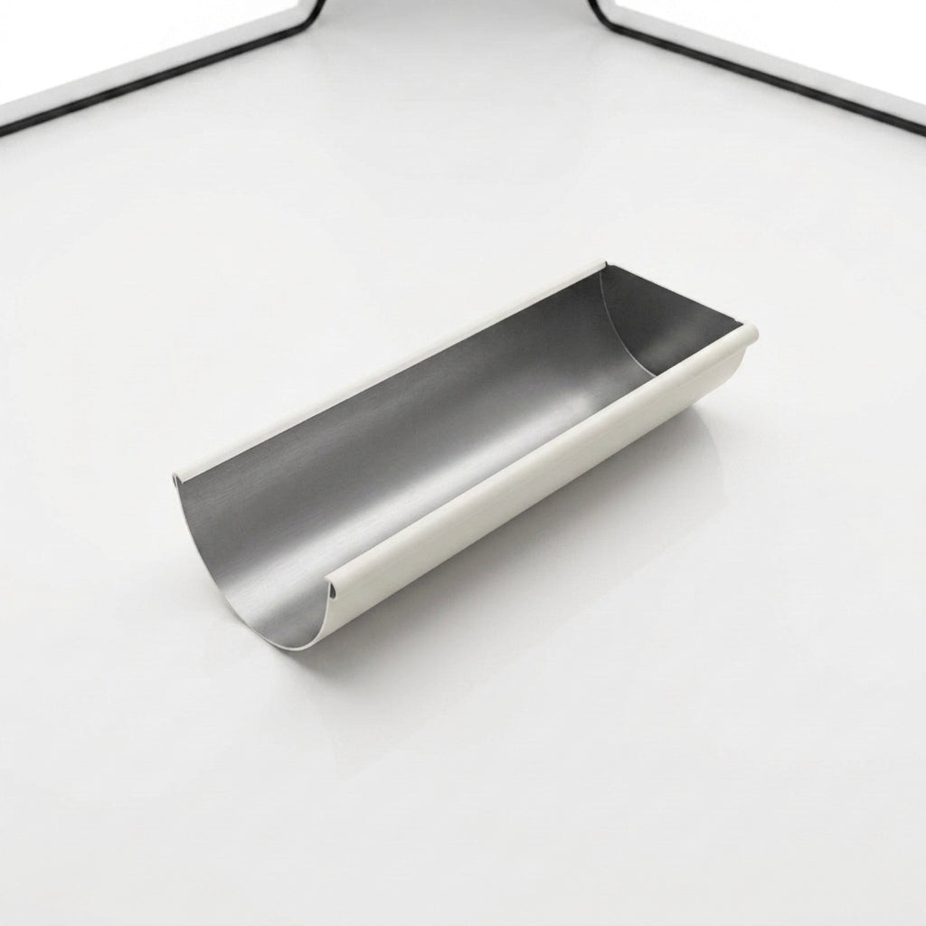 Aluminium Gutter Sample - Standard Profile — RAL 9010