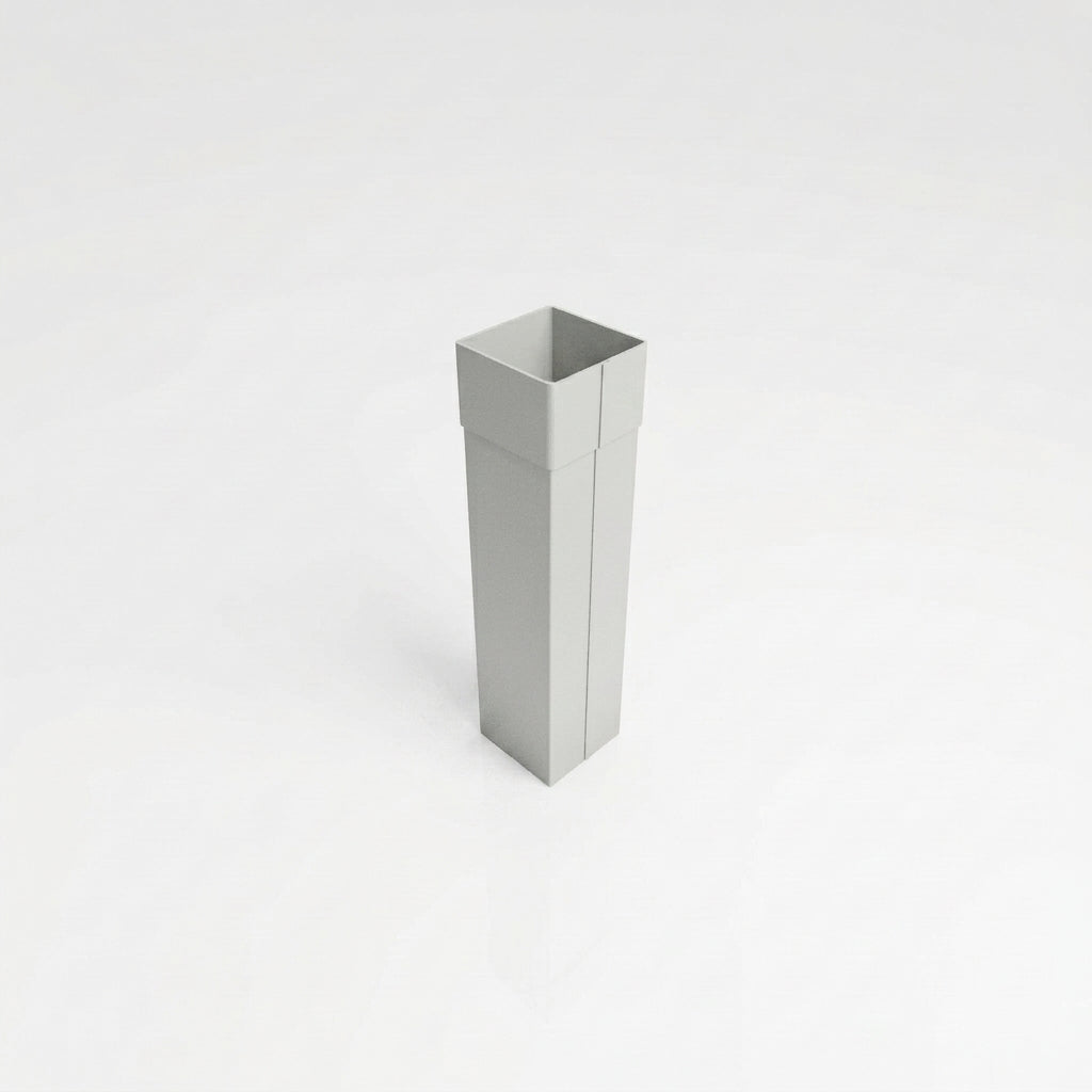72x72mm Aluminium Gutter Outlet Spigot Extender — RAL 7035