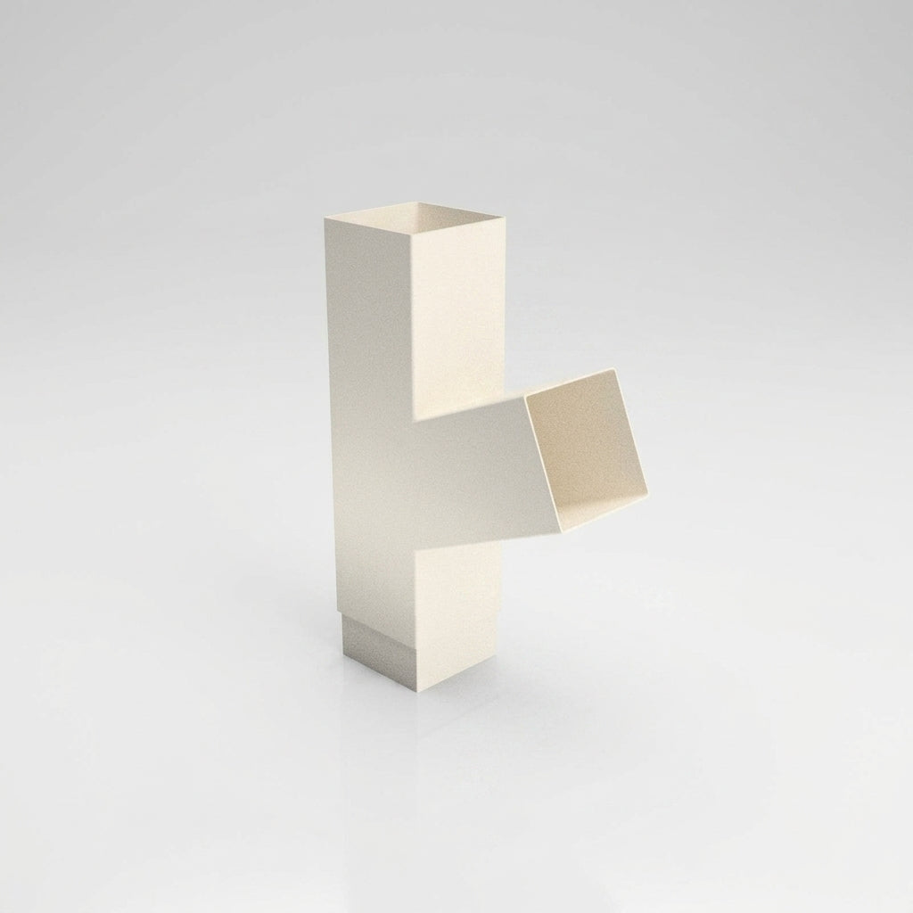 72x72mm Flush Joint Downpipe Branches — 92.5° & 112.5° — RAL 9010 / 112.5 Degrees