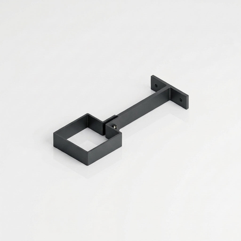 Adjustable Aluminium Pipe Clip 72×72mm – Flush Joint Downpipe — RAL 7021