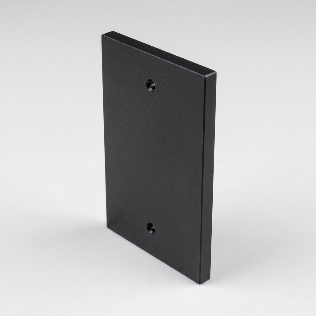 Aluminium Downpipe Access Plate 72x72mm — Textured Black