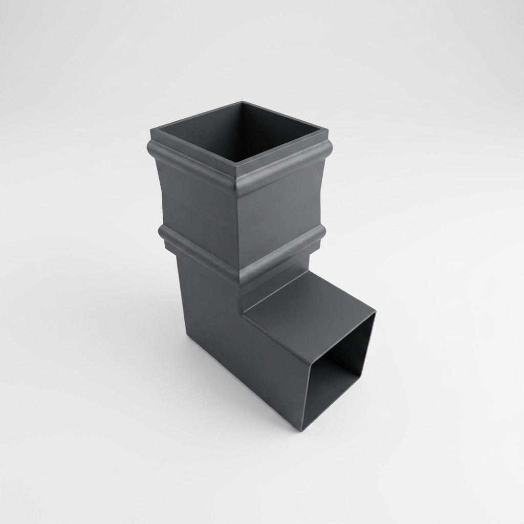 Traditional Aluminium Downpipe Bends 72x72mm – 92.5° & 112.5° — RAL 7016 / 92.5 Degrees