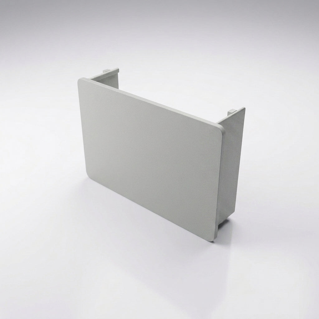 Aluminium Box Gutter Stop End 135 x 100mm — RAL 7035