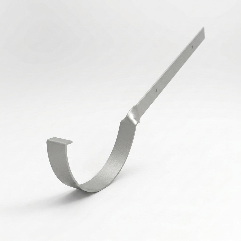 Half Round Aluminium Gutter Side Rafter Bracket 125mm — RAL 9006
