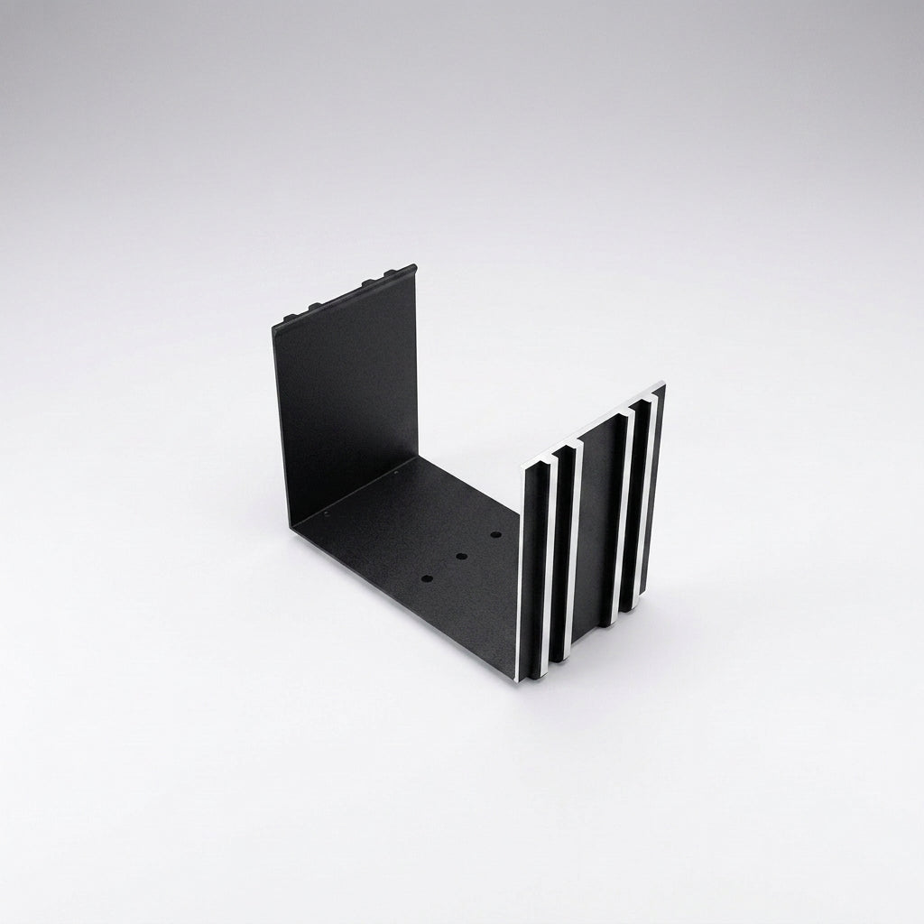 Aluminium Box Gutter Jointer 135 x 100mm — Textured Black