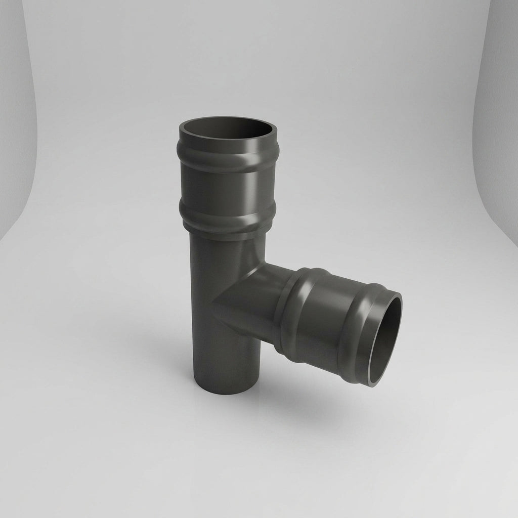 63mm Diameter Traditional Downpipe Branches 92.5° & 112.5° — RAL 7022 / 92.5 Degrees