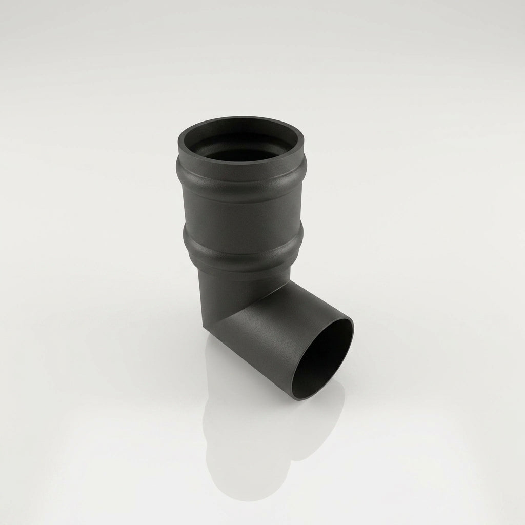 Traditional Aluminium Downpipe Bends 63mm Dia 92.5° 112.5° — RAL 7022 / 92.5 Degrees