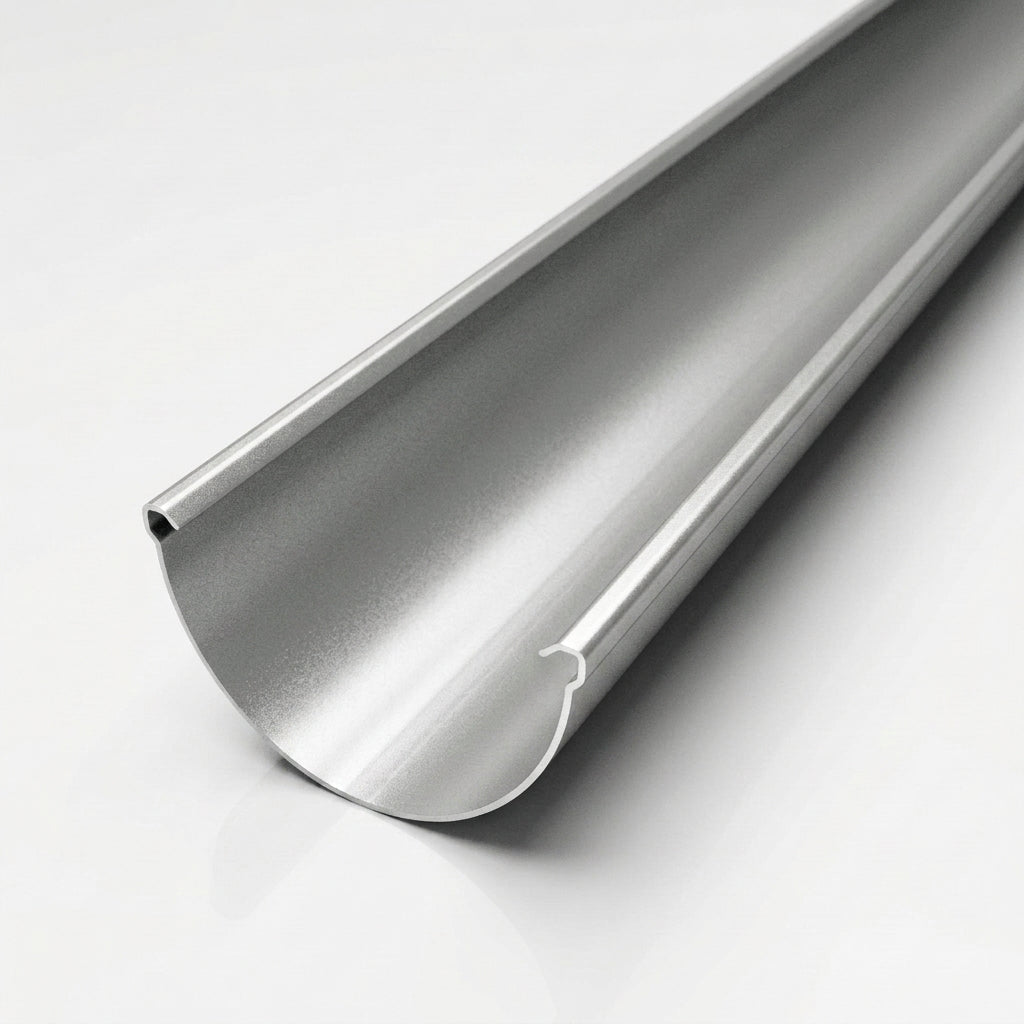 Deepflow Aluminium Gutter Length 130mm × 3m — RAL 9006