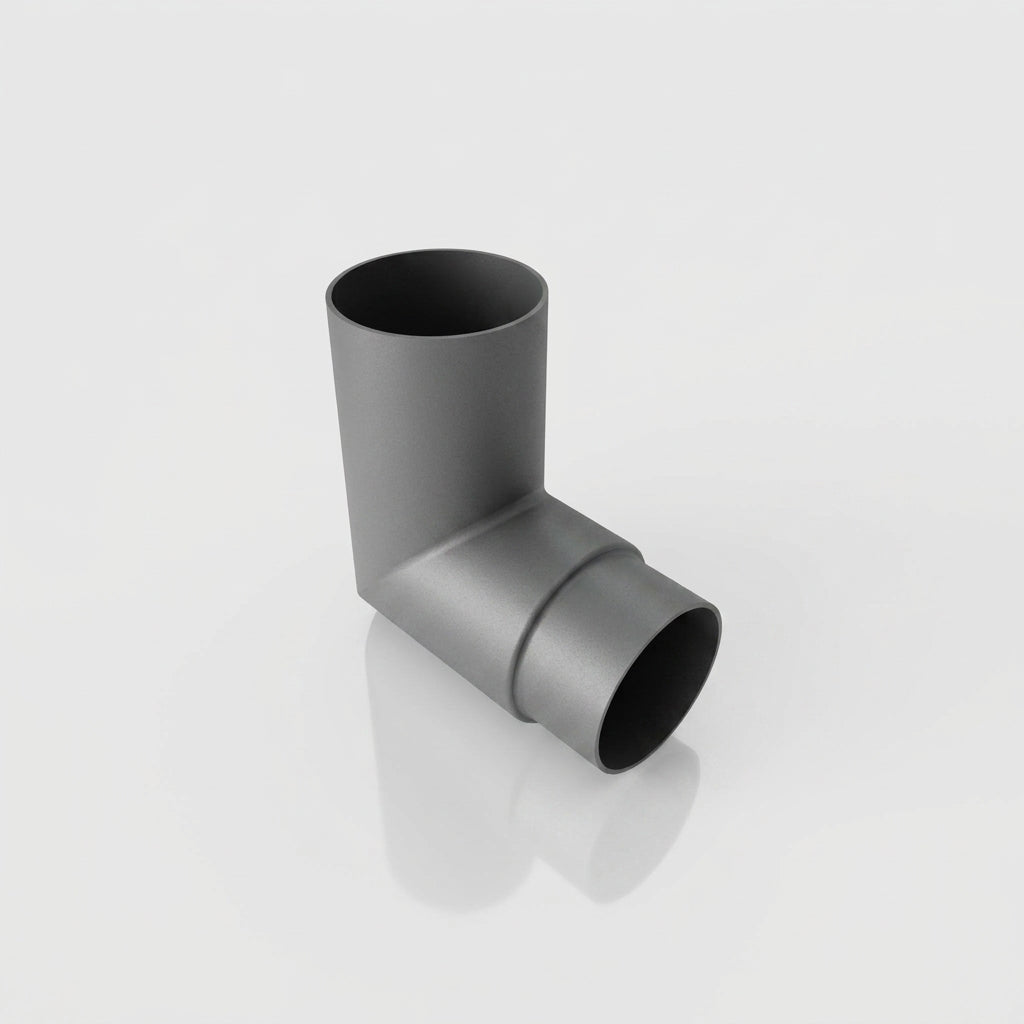 Flush Joint Aluminium Downpipe Bends 63mm Diameter — RAL 7037 / 92.5 Deg