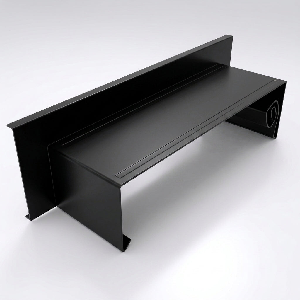 Aluminium Coping Stop End Upstand – Secret Fix — RAL 9005