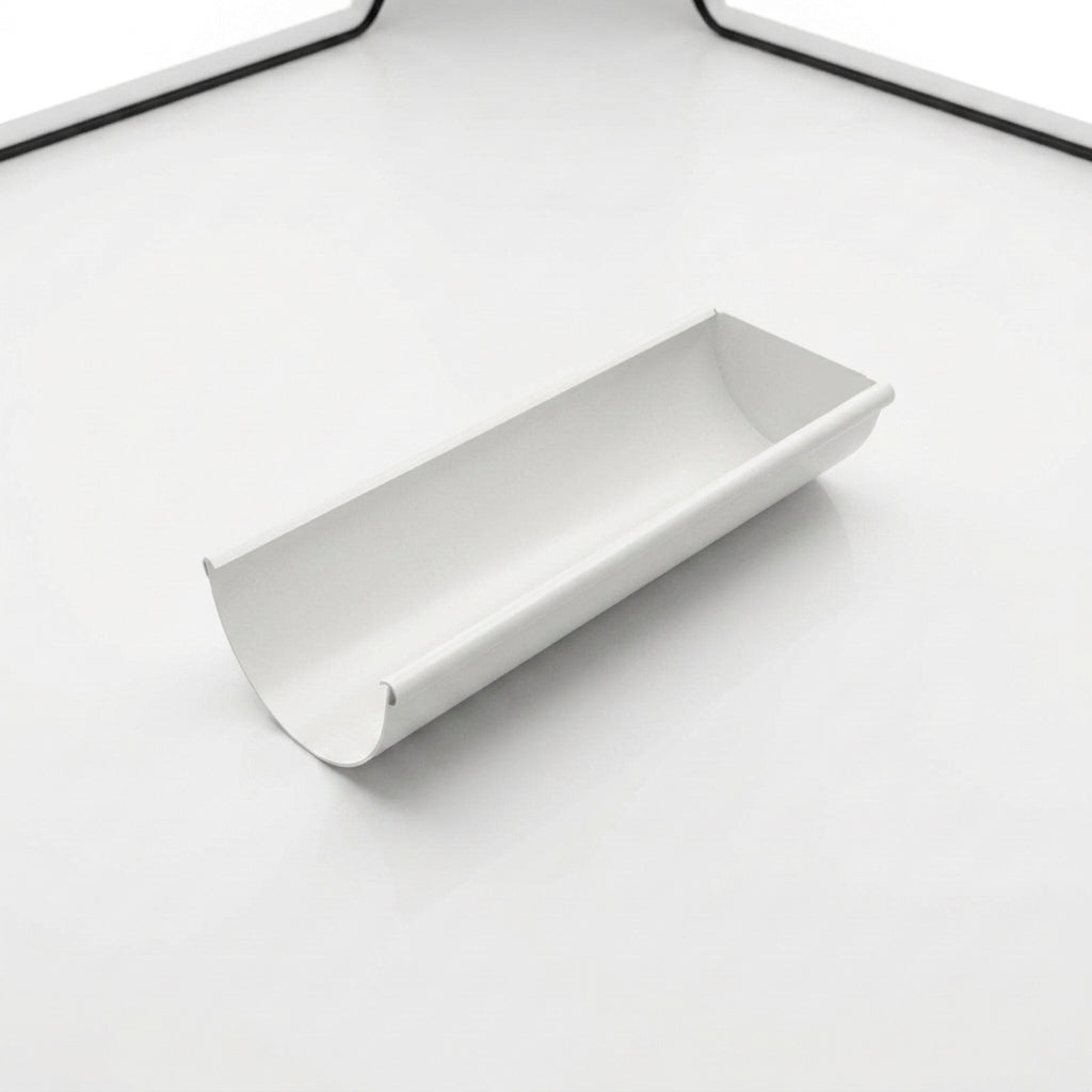 Aluminium Gutter Sample - Standard Profile — RAL 9016