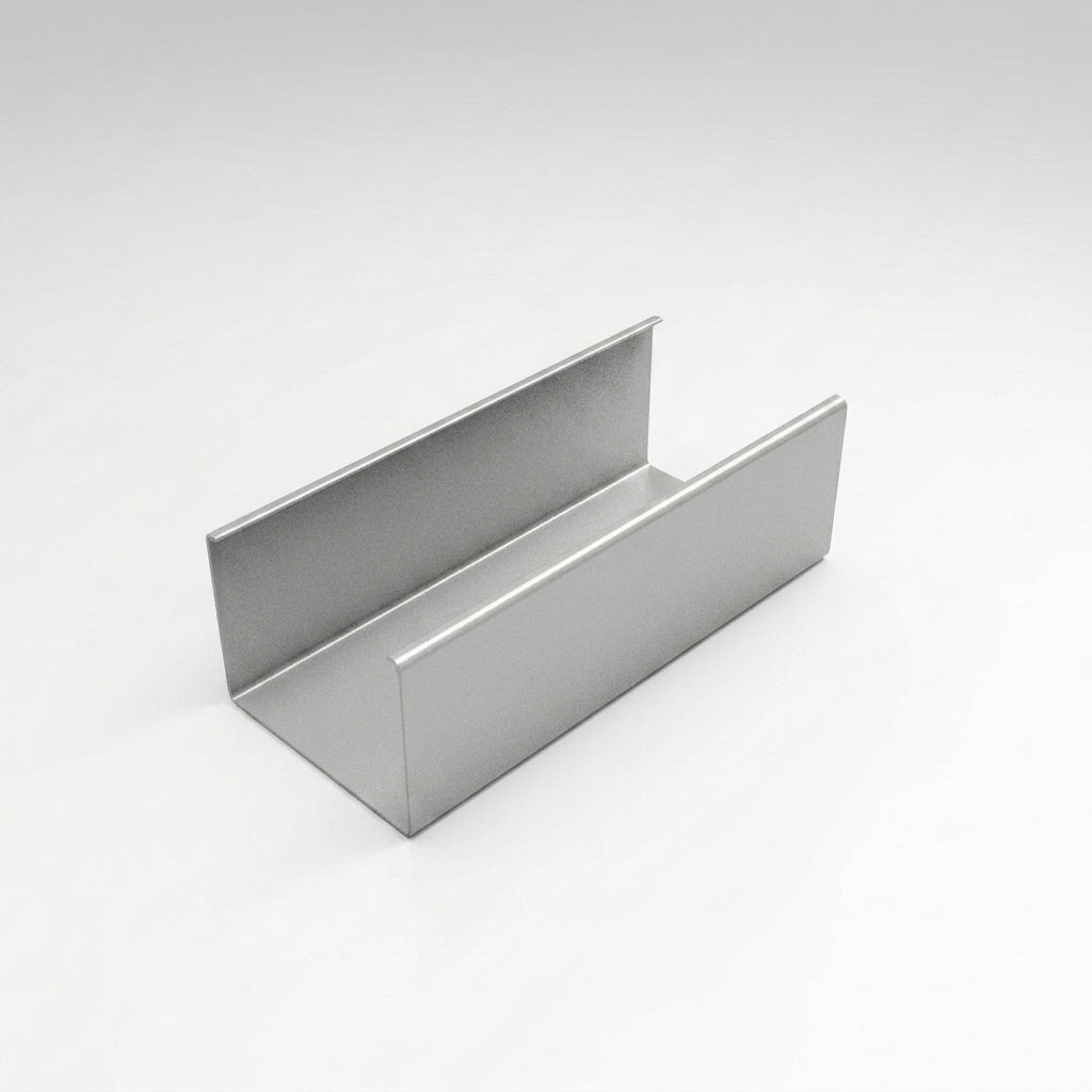 Aluminium Box Gutter Length 135×100mm 3m Marine Grade — RAL 9006