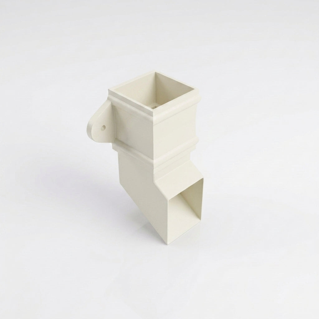 Traditional Aluminium Downpipe Shoe 72x72mm — RAL 9010