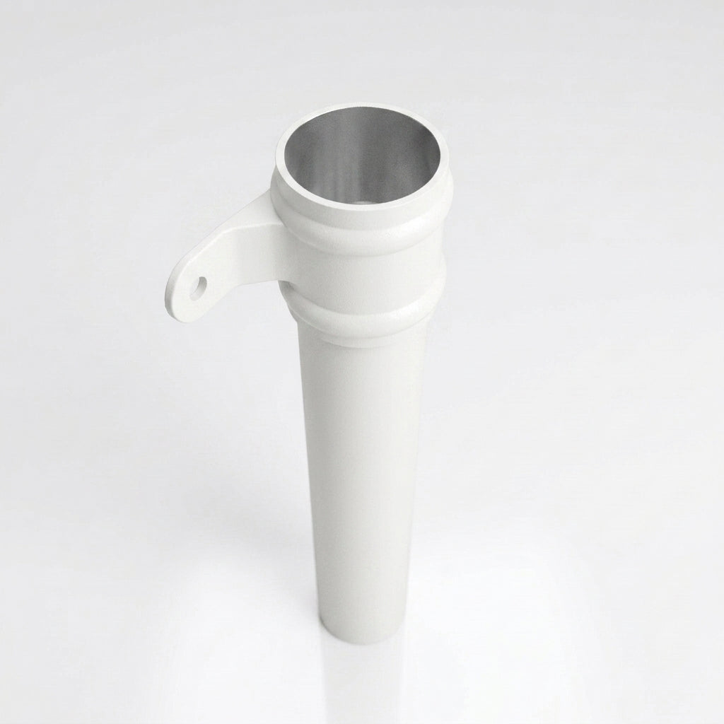 Traditional Aluminium Downpipe 76mm Diameter × 3m Eared Socket — RAL 9016
