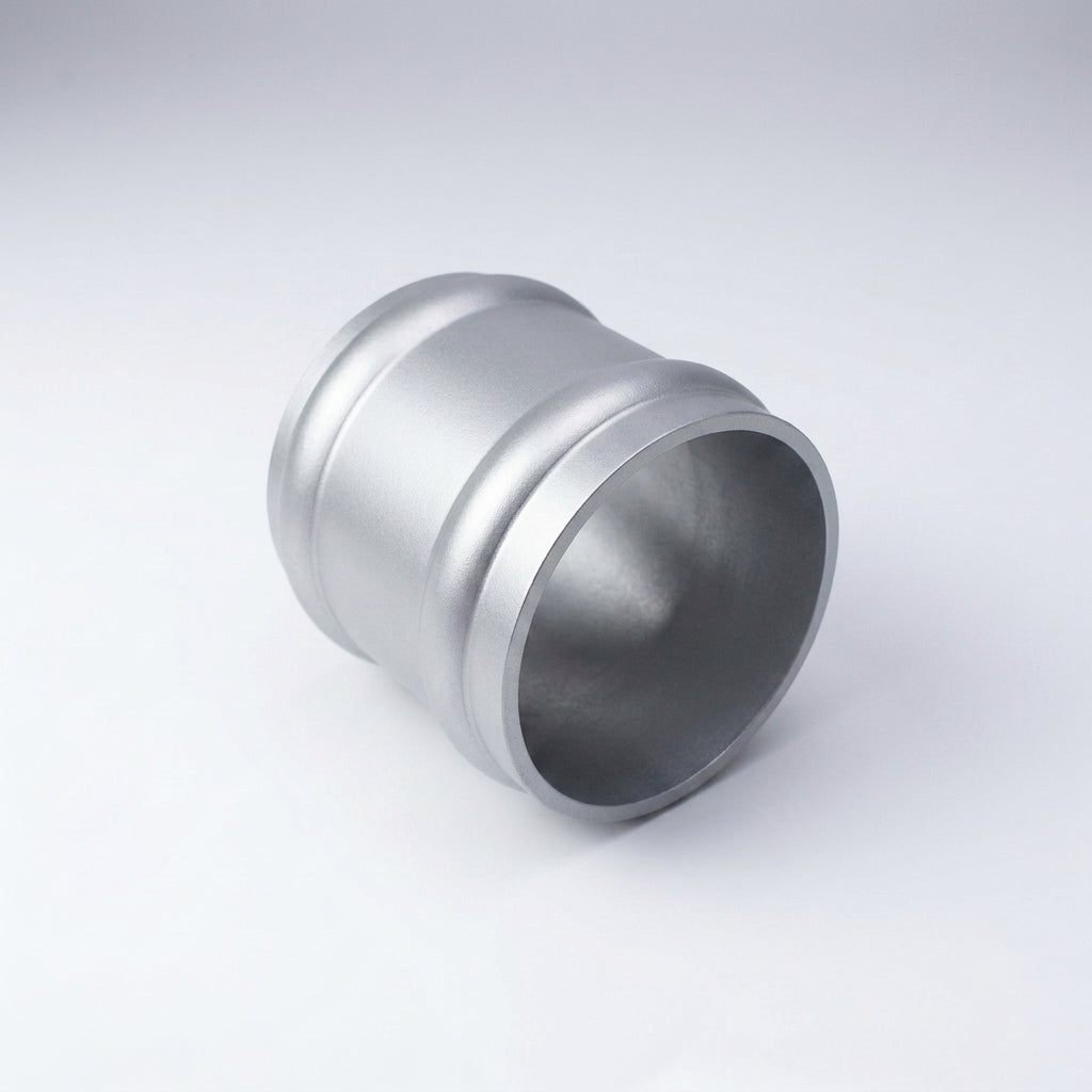 76mm Traditional Aluminium Downpipe Socket Non-Eared Spare — RAL 9006