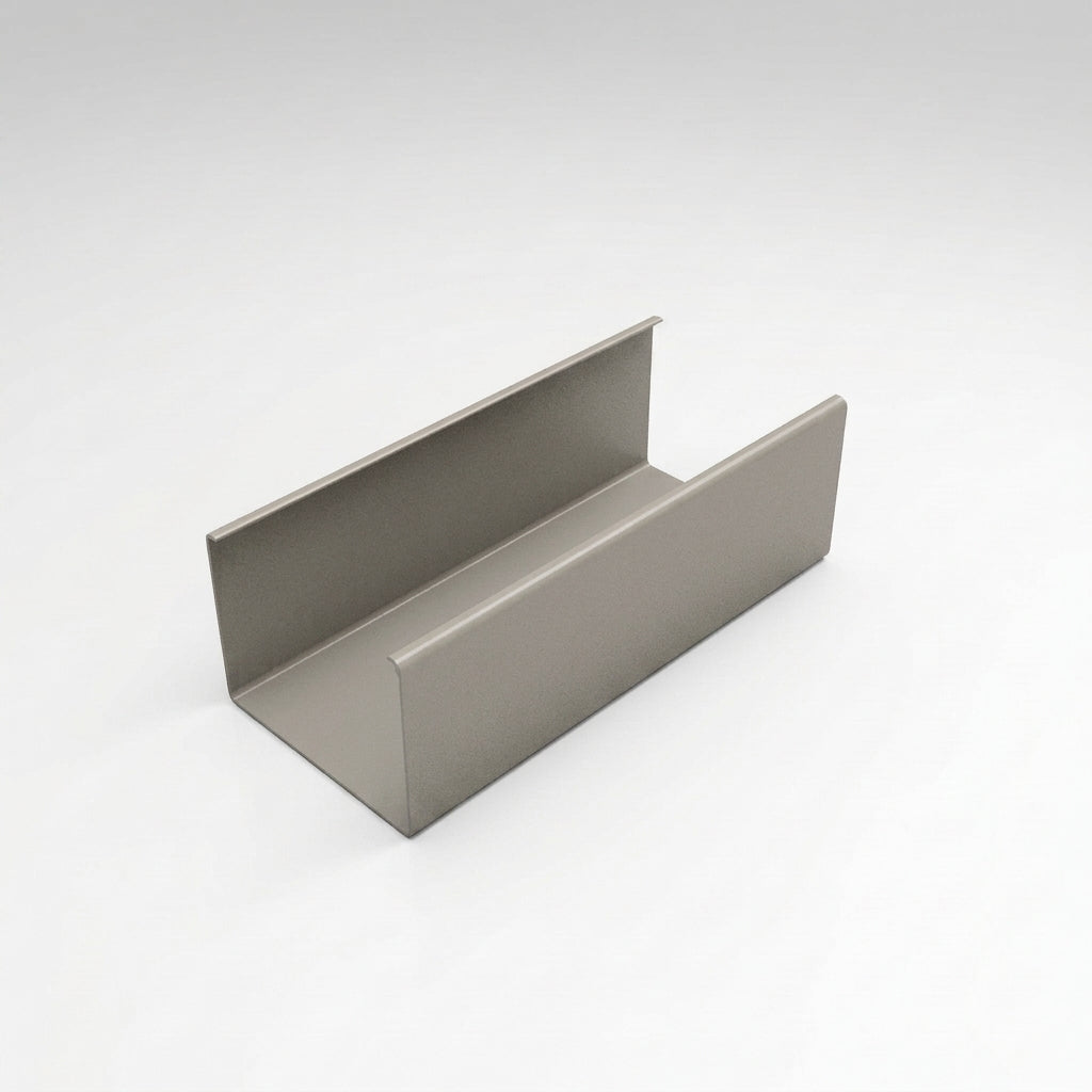 Aluminium Box Gutter Length 135×100mm 3m Marine Grade — RAL 7036