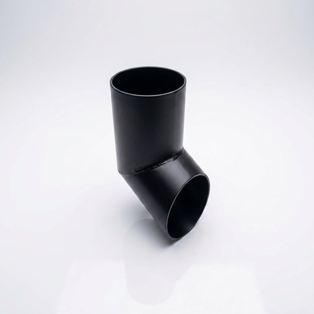63mm Diameter Flush Joint Aluminium Downpipe Shoe — RAL 9005