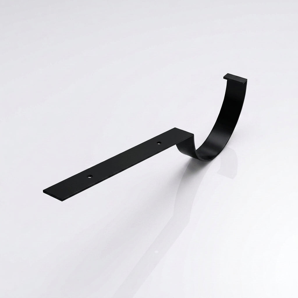 130mm Aluminium Gutter Top Rafter Bracket — RAL 9005