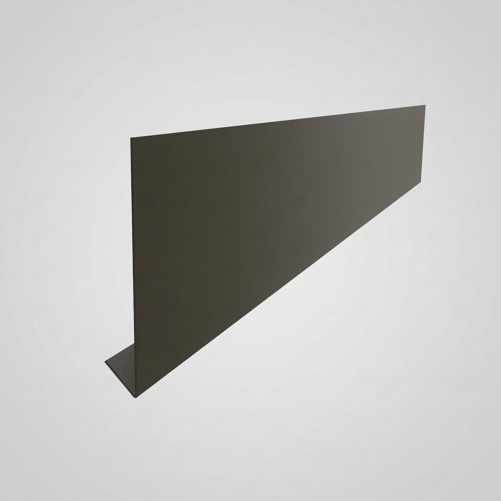 Aluminium Fascia Board Sample — RAL 7022 / 'V' Return