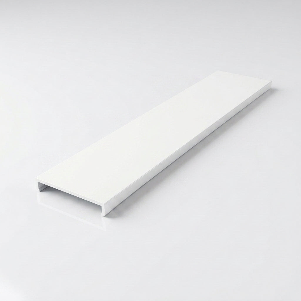 Aluminium Soffit Board Joint Cover — RAL 9016
