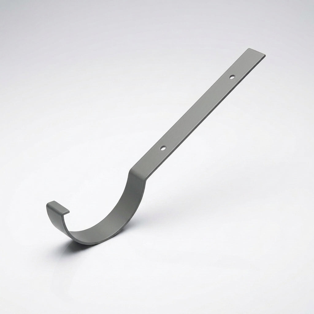 Half Round Aluminium Gutter Top Rafter Bracket 125mm — RAL 7037