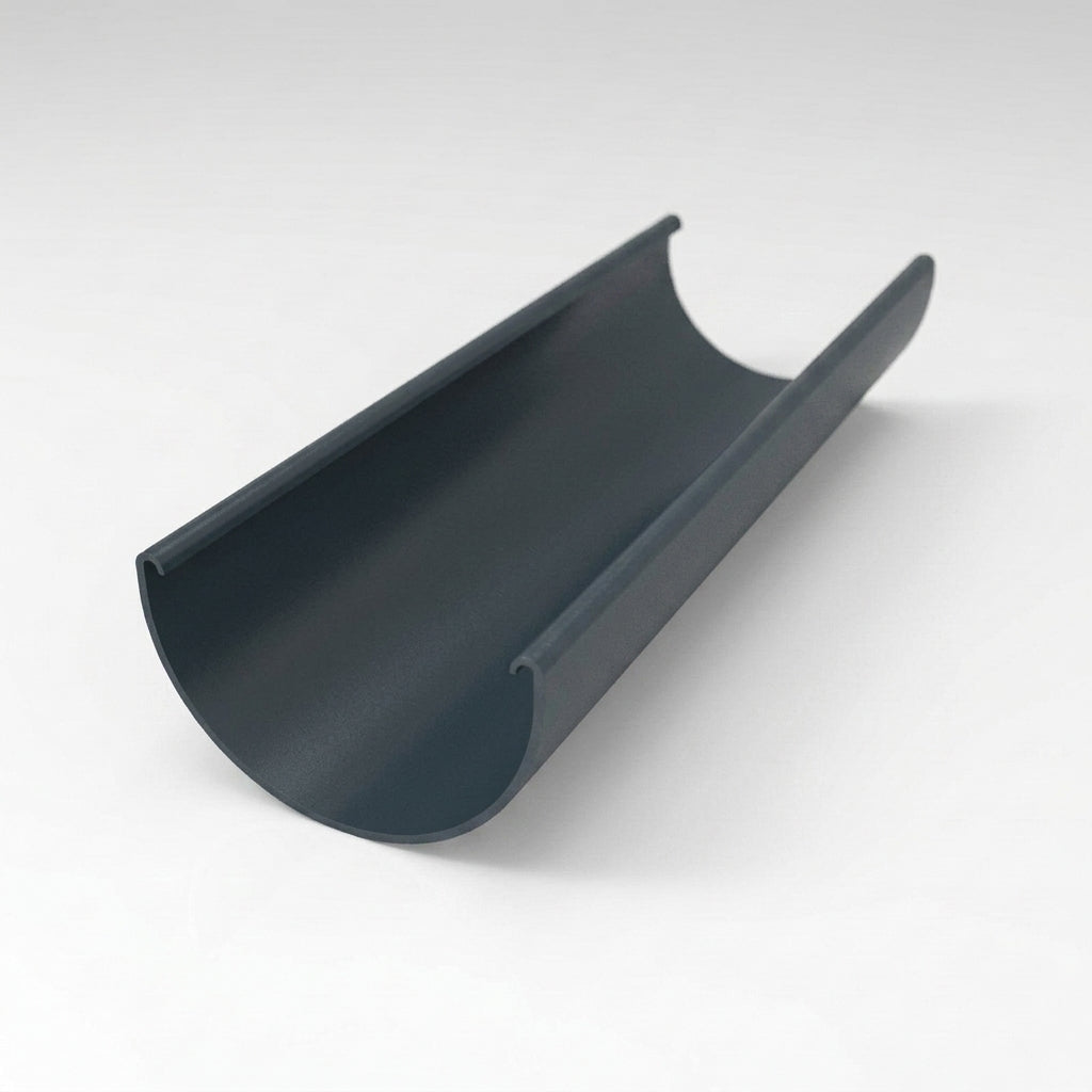 Half Round Gutter Sample – Aluminium — RAL 7016