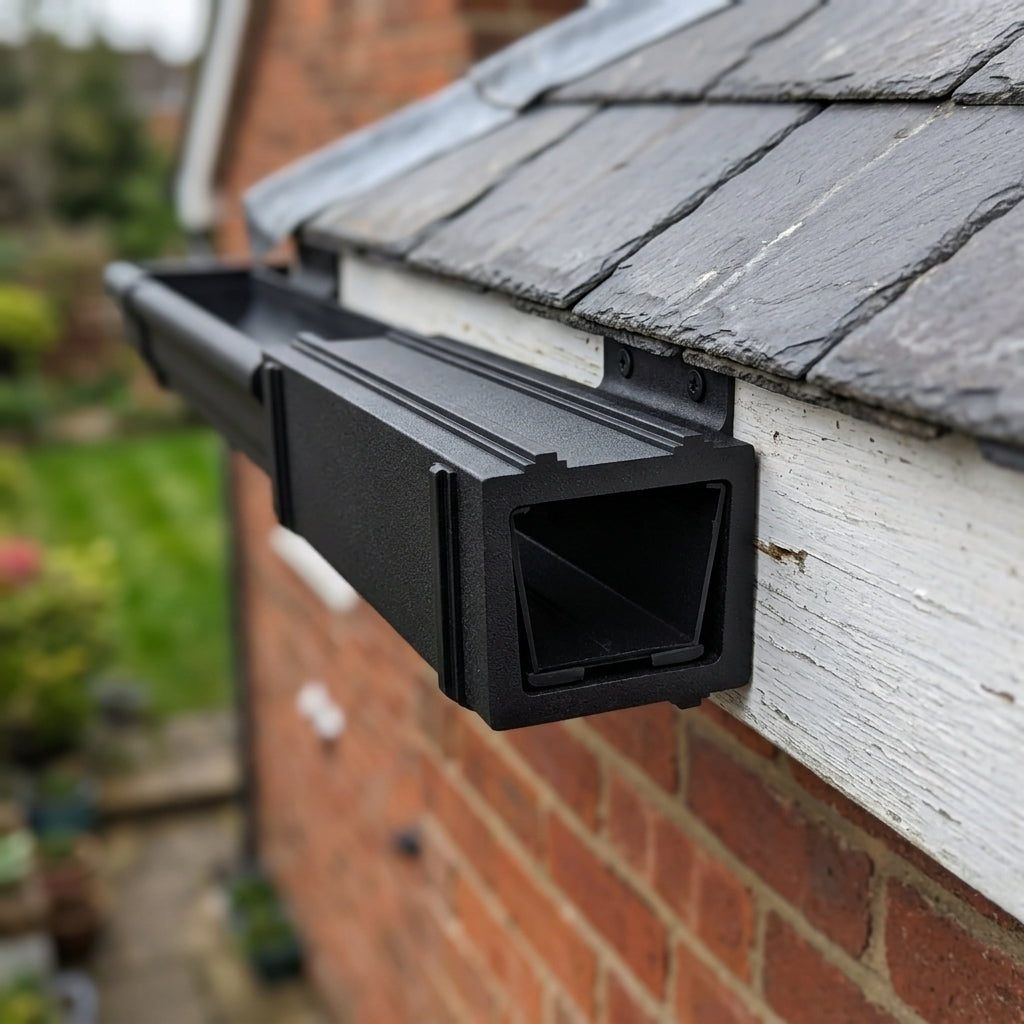 Aluminium Coping Fixing/Joint Brackets 1500mm Centres — Textured Black (in use)