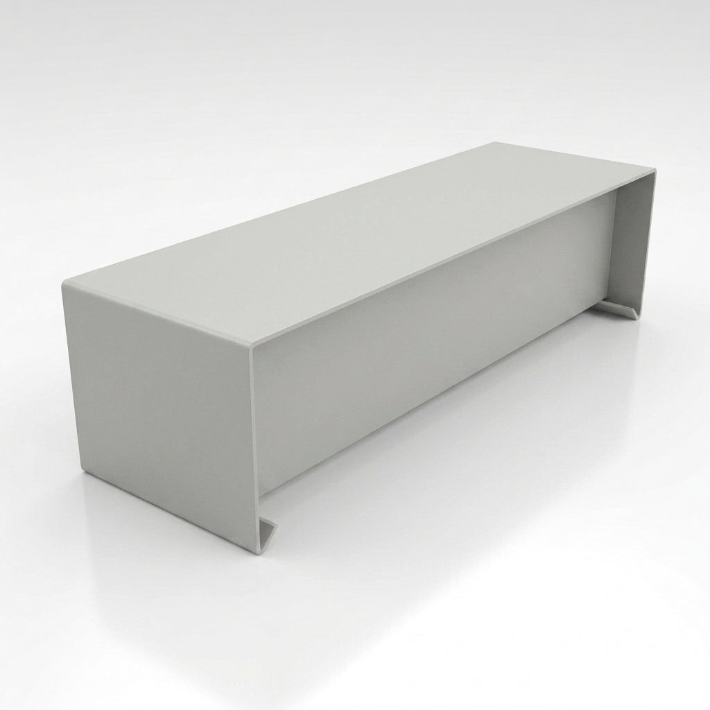 Aluminium Coping Stop End – Secret Fix 75mm — RAL 7035