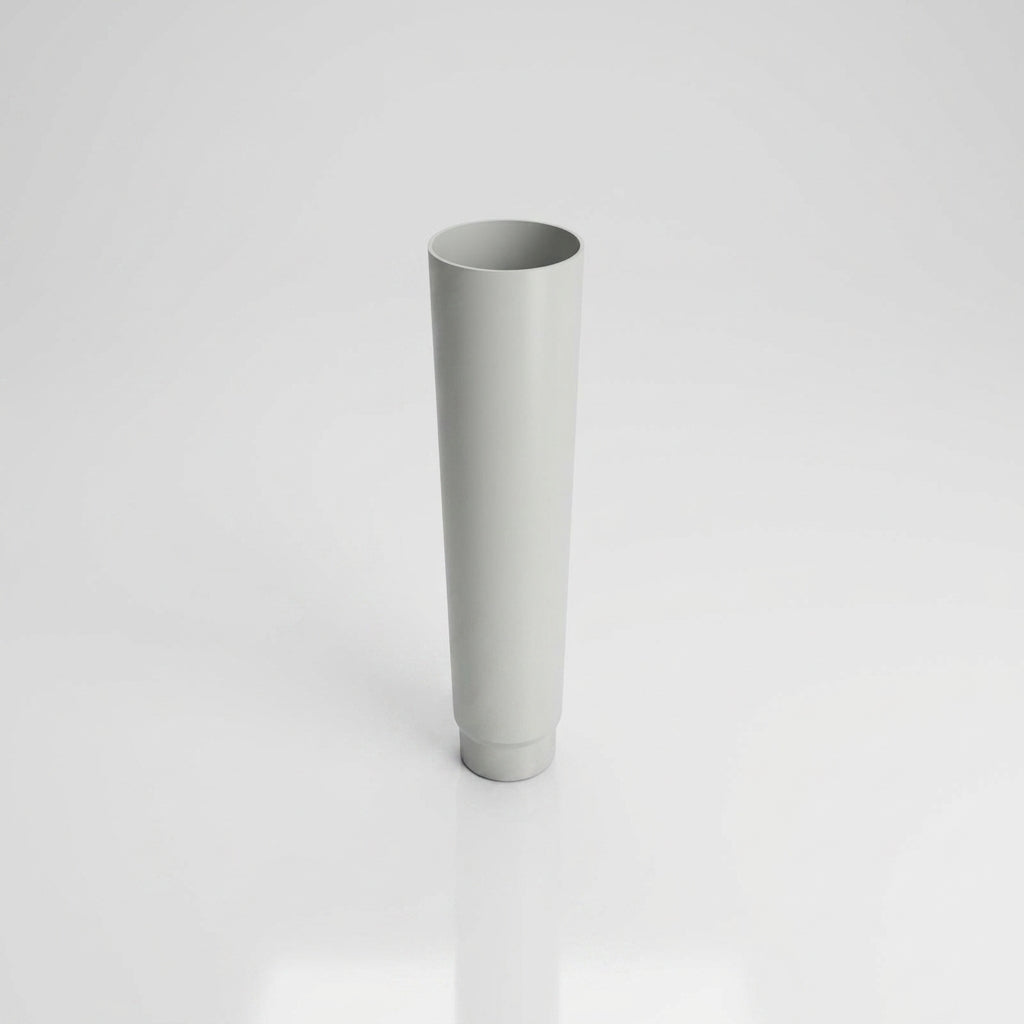 Aluminium Flush Joint Downpipe Sample — RAL 7035 / 76mmØ