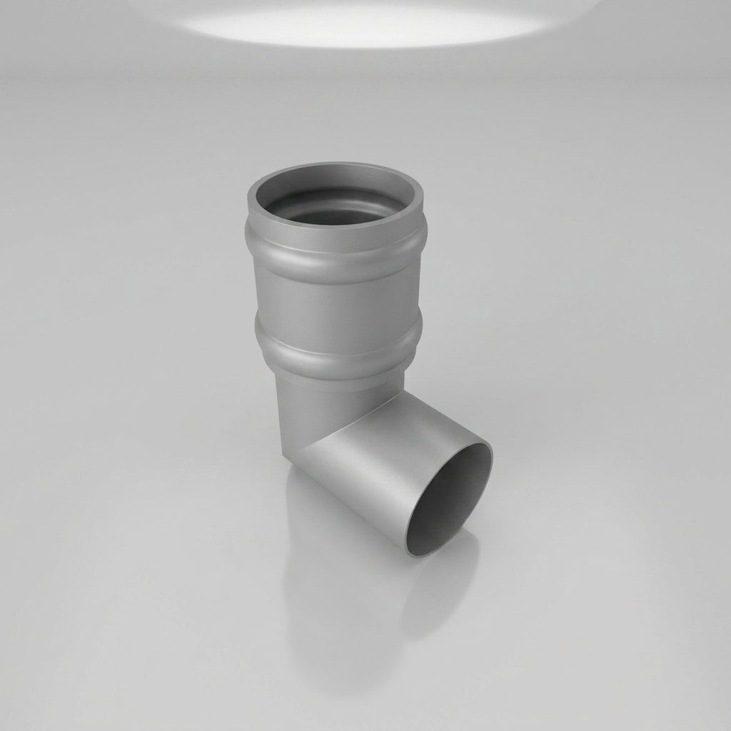 Traditional Aluminium Downpipe Bends 63mm Dia 92.5° 112.5° — RAL 9006 / 92.5 Degrees