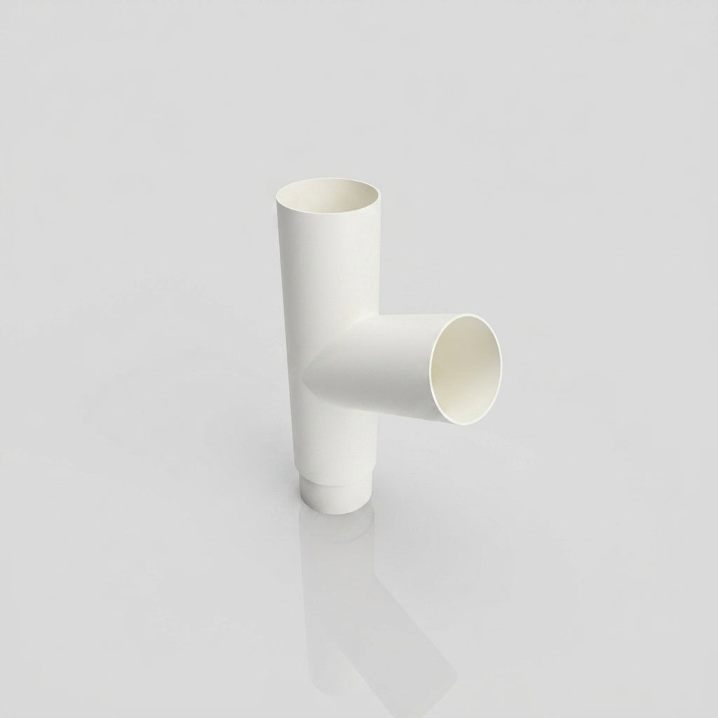63mm Flush Joint Downpipe Branches – 92.5° or 112.5° Arms — RAL 9016 / 112.5 Deg