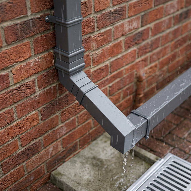 72x72mm Aluminium Adjustable Swanneck Downpipe Offset