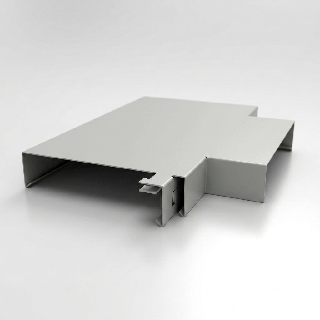 Aluminium Coping T-Junction – Secret Fix Wall Detail — RAL 7035