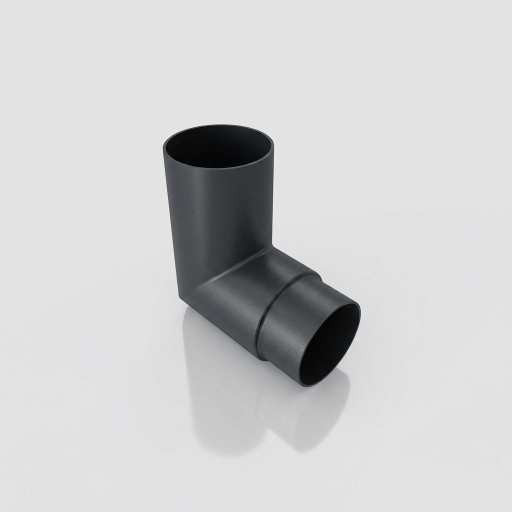 Flush Joint Aluminium Downpipe Bends 63mm Diameter — RAL 7016 / 92.5 Deg