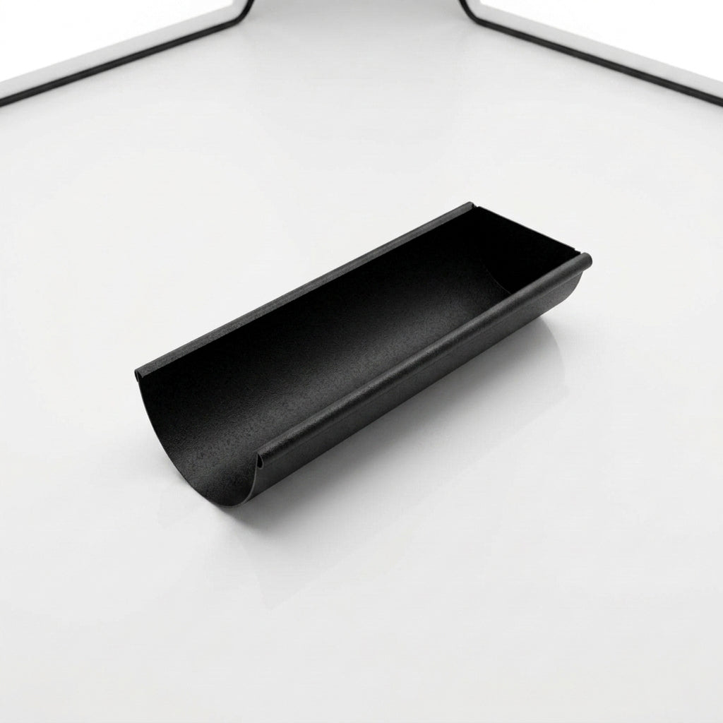 Aluminium Gutter Sample - Standard Profile — Textured Black