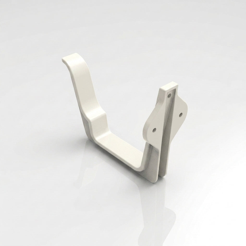 Moulded Ogee Gutter Fascia Bracket 125 x 100mm — RAL 9010