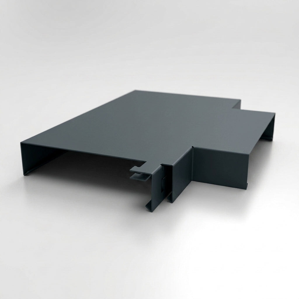 Aluminium Coping T-Junction – Secret Fix Wall Detail — RAL 7016