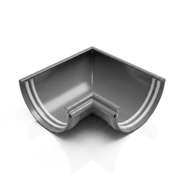 Half Round Aluminium Gutter Angle 90° - 125mm