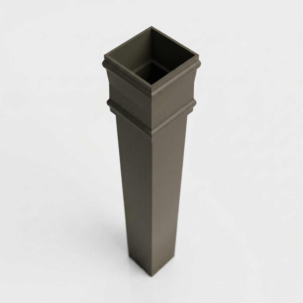 Traditional Downpipe Length 72x72mm x 3m Non-Eared Socket — RAL 7022