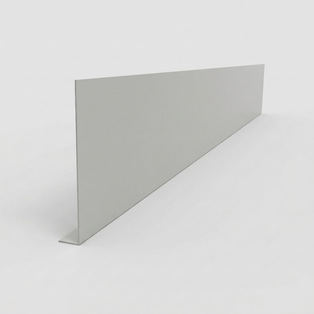 Aluminium Fascia Board Sample — RAL 7035 / 'L' Return