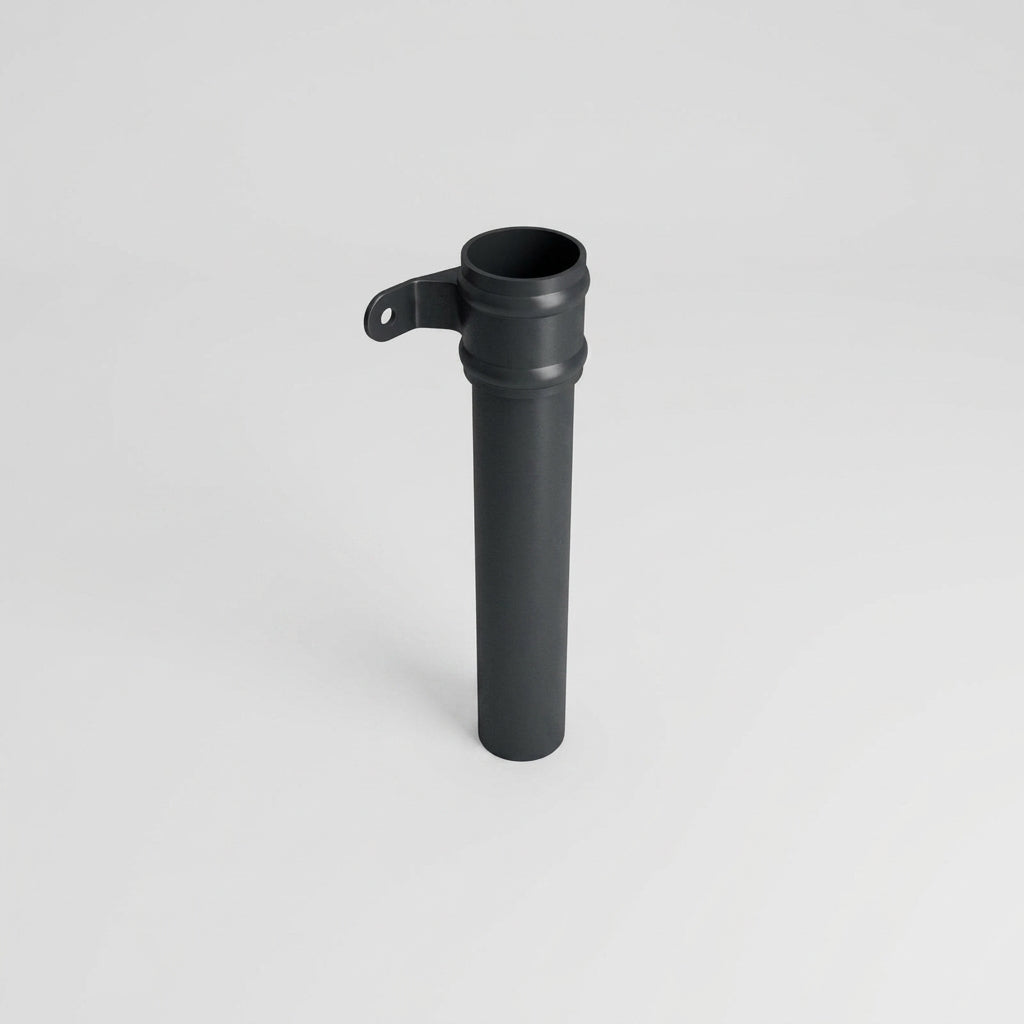 Traditional Aluminium Downpipe Sample — RAL 7021 / 76mmØ