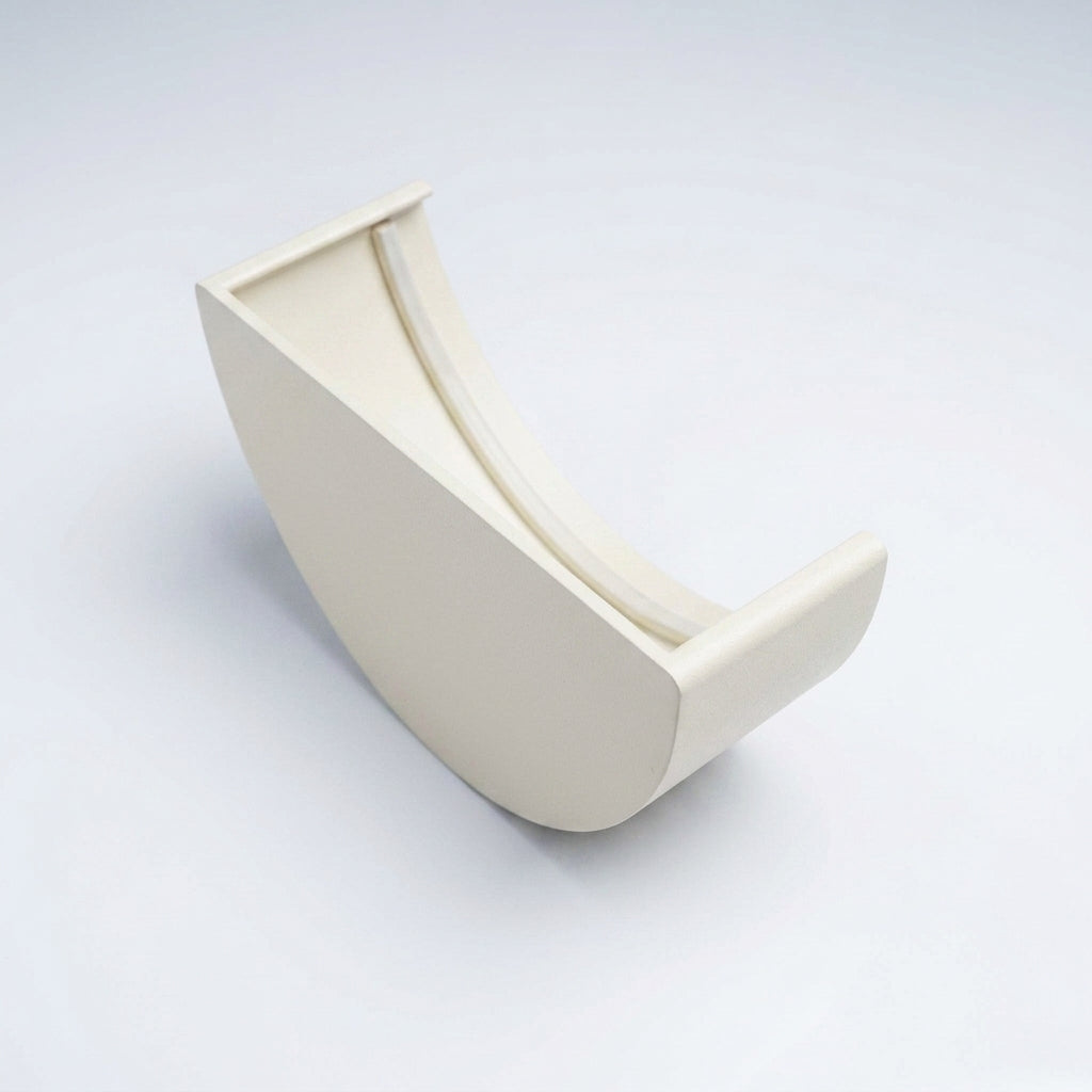 130mm Deepflow Aluminium Gutter Stop End — RAL 9010