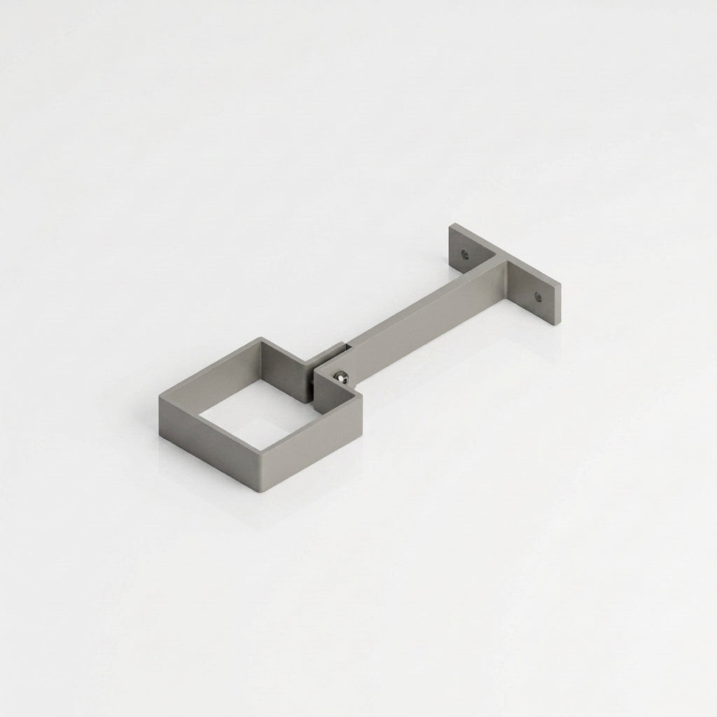 Adjustable Aluminium Pipe Clip 72×72mm – Flush Joint Downpipe — RAL 7036