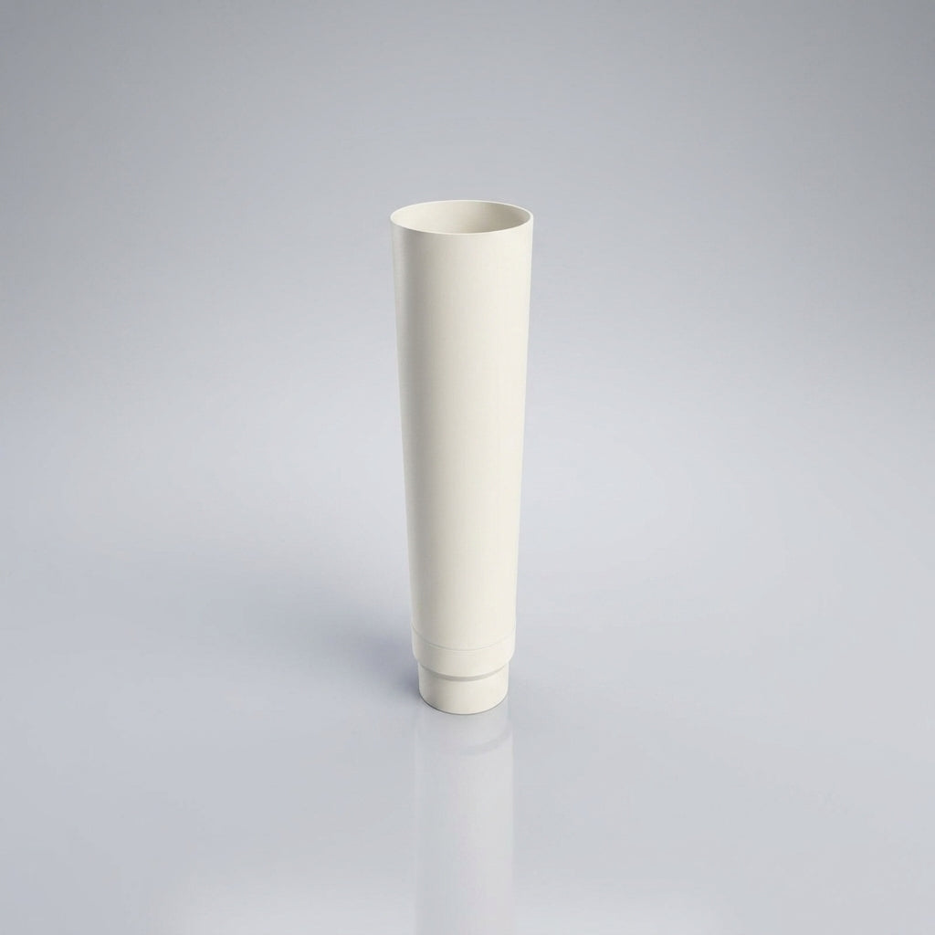 Aluminium Flush Joint Downpipe Sample — RAL 9010 / 63mmØ